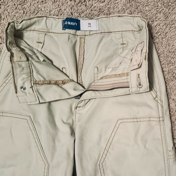 Old Navy girls carpenter wide leg tan pants, size 10 - Picture 5 of 7
